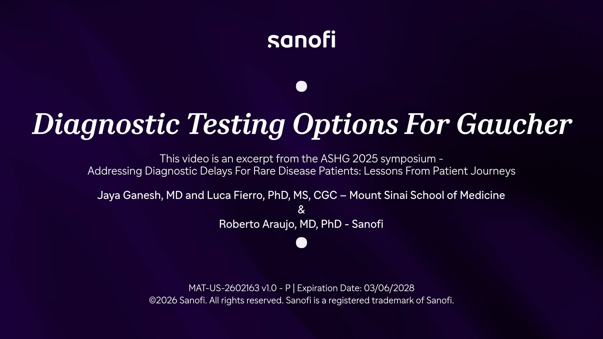 Diagnostic testing options for Gaucher