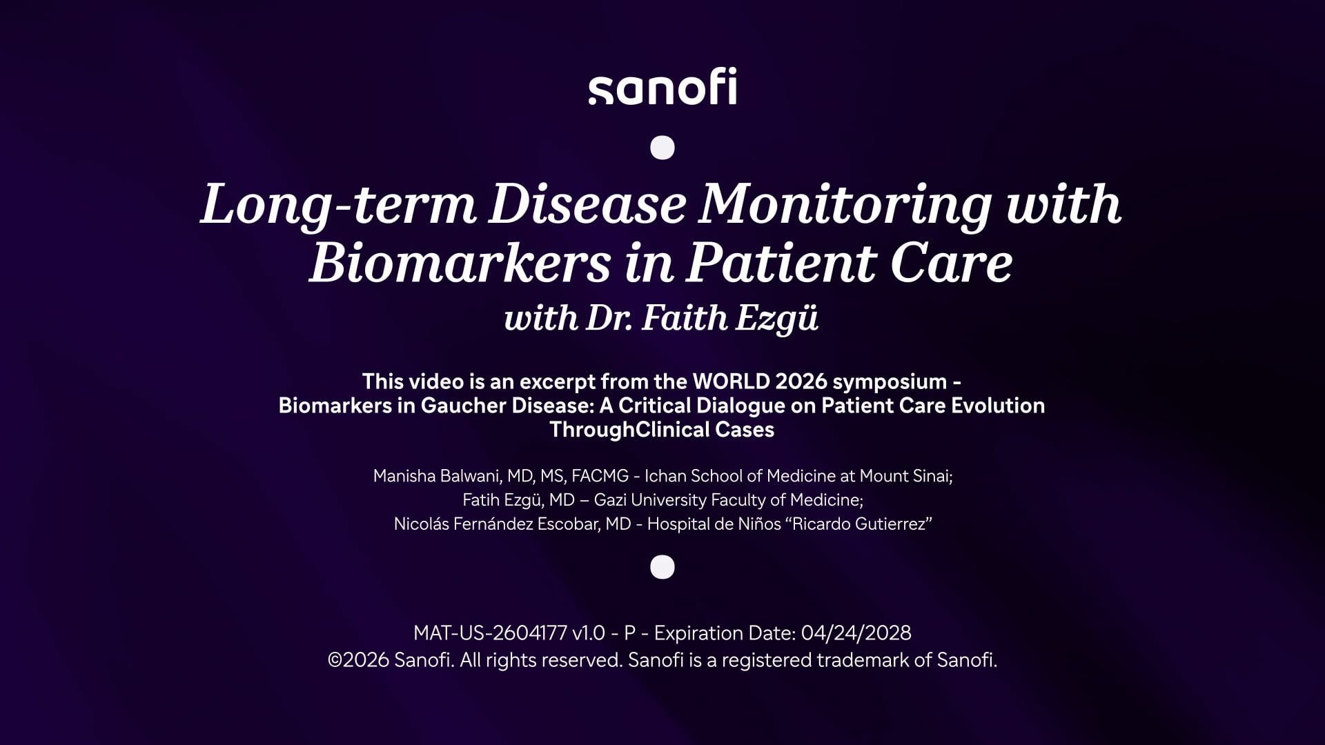 Long-term Disease Monitoring with Biomarkers in Patient Care with Dr. Fatih Ezgü