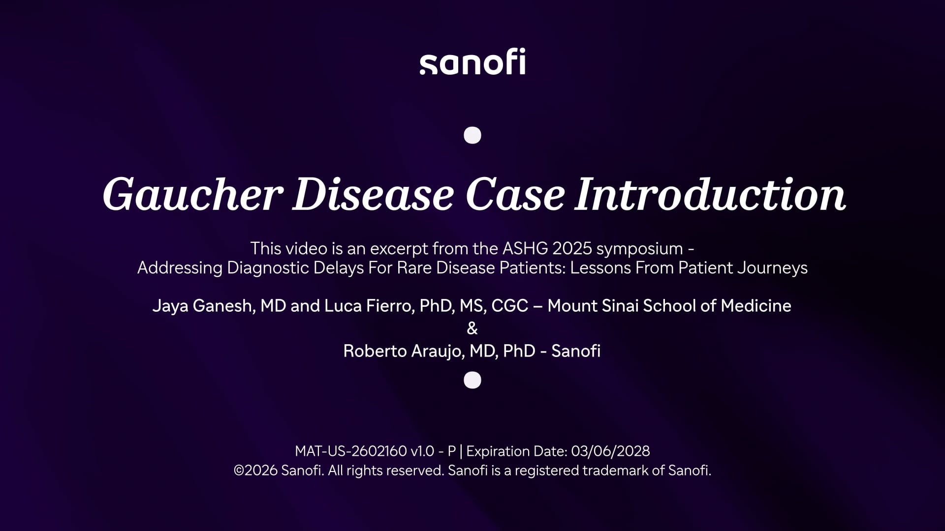 Gaucher case introduction