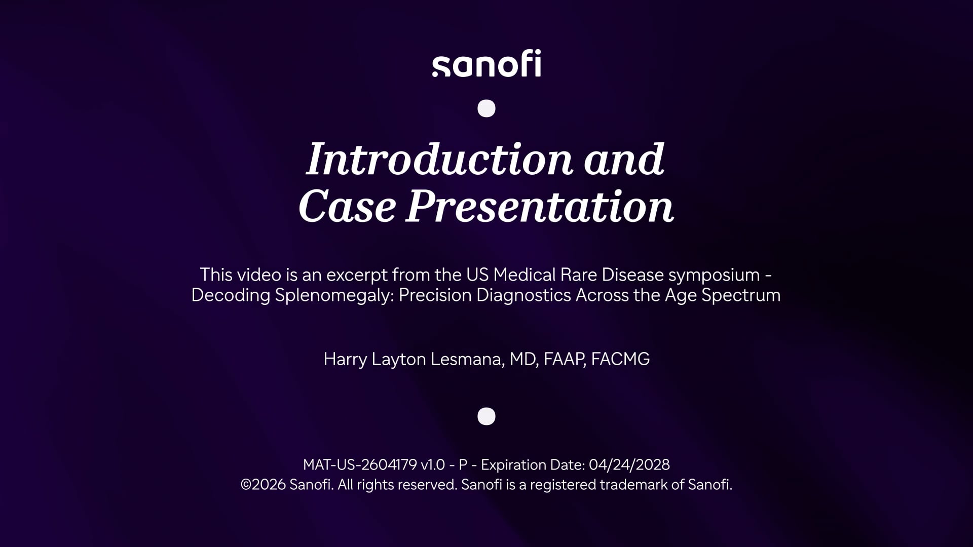 Introduction and Case Presentation