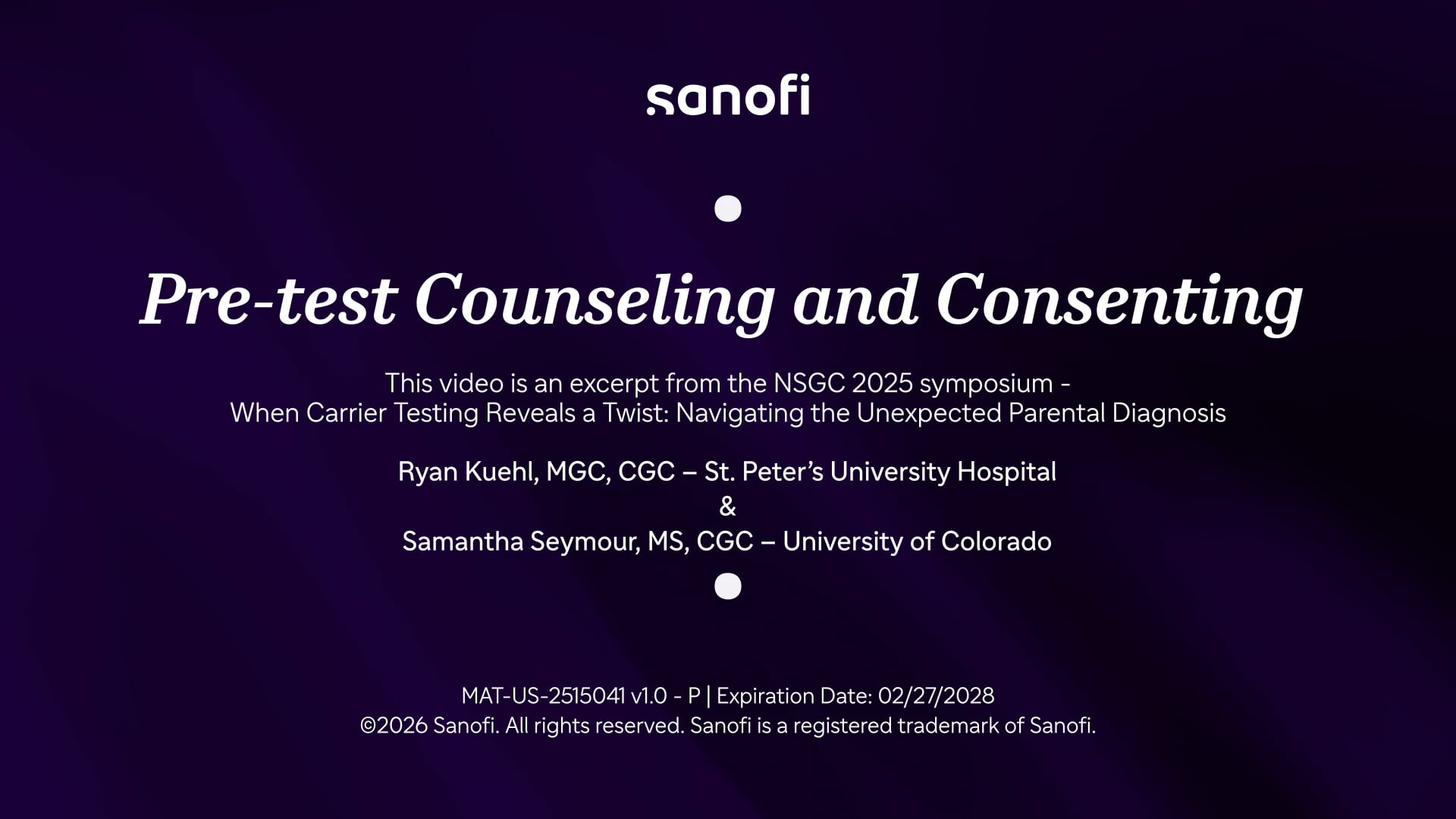 Pre-test Counseling and Consenting