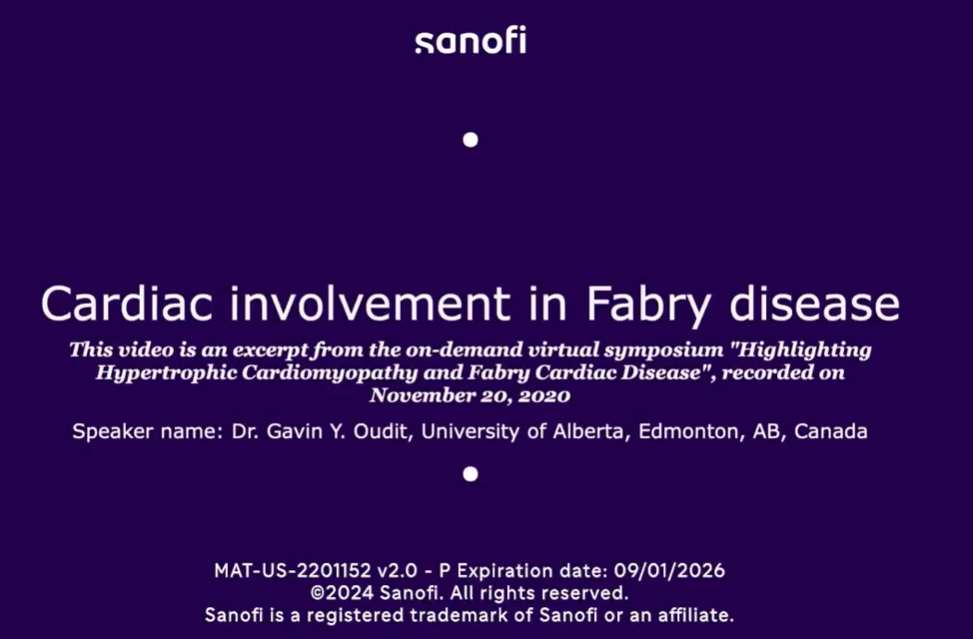 Cardiac Involvement in Fabry Disease