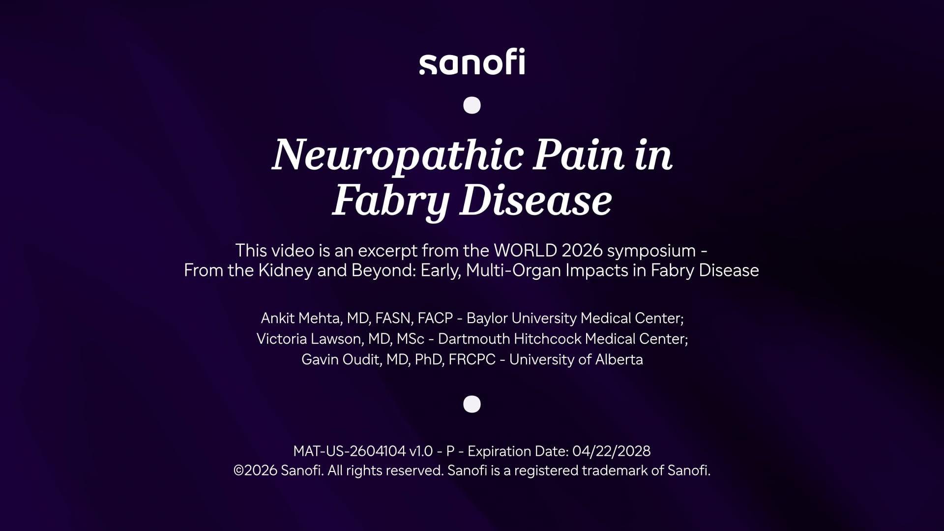  Neuropathic Pain in Fabry Disease