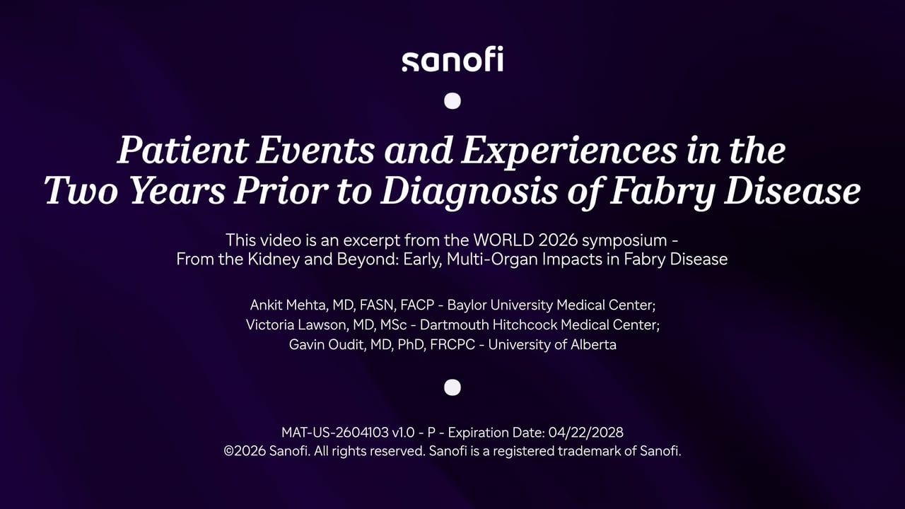 Patient Events and Experiences in the 2 Years Prior to Diagnosis of Fabry Disease